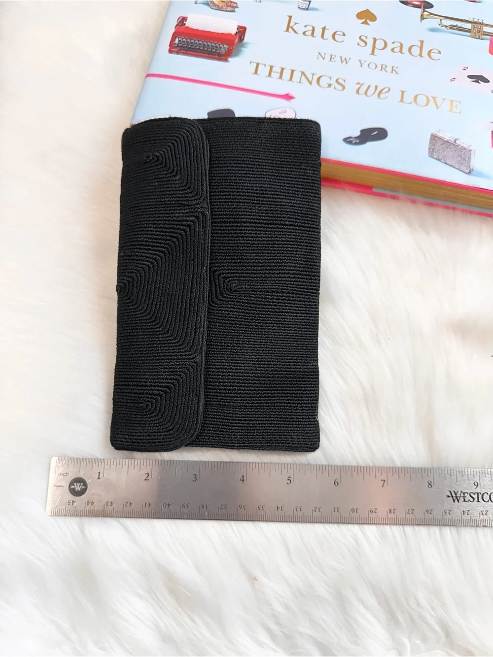 Givenchy Vintage Black Textured Fabric Clutch Wristlet